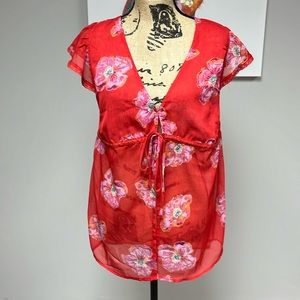 Free people blouse floral pattern